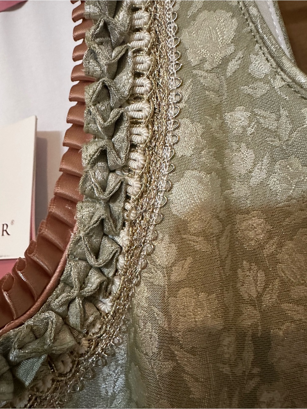NWT Krüger Madl Sage Green Midi Dirndl with Pearl Embellished Apron - Picture 12 of 14